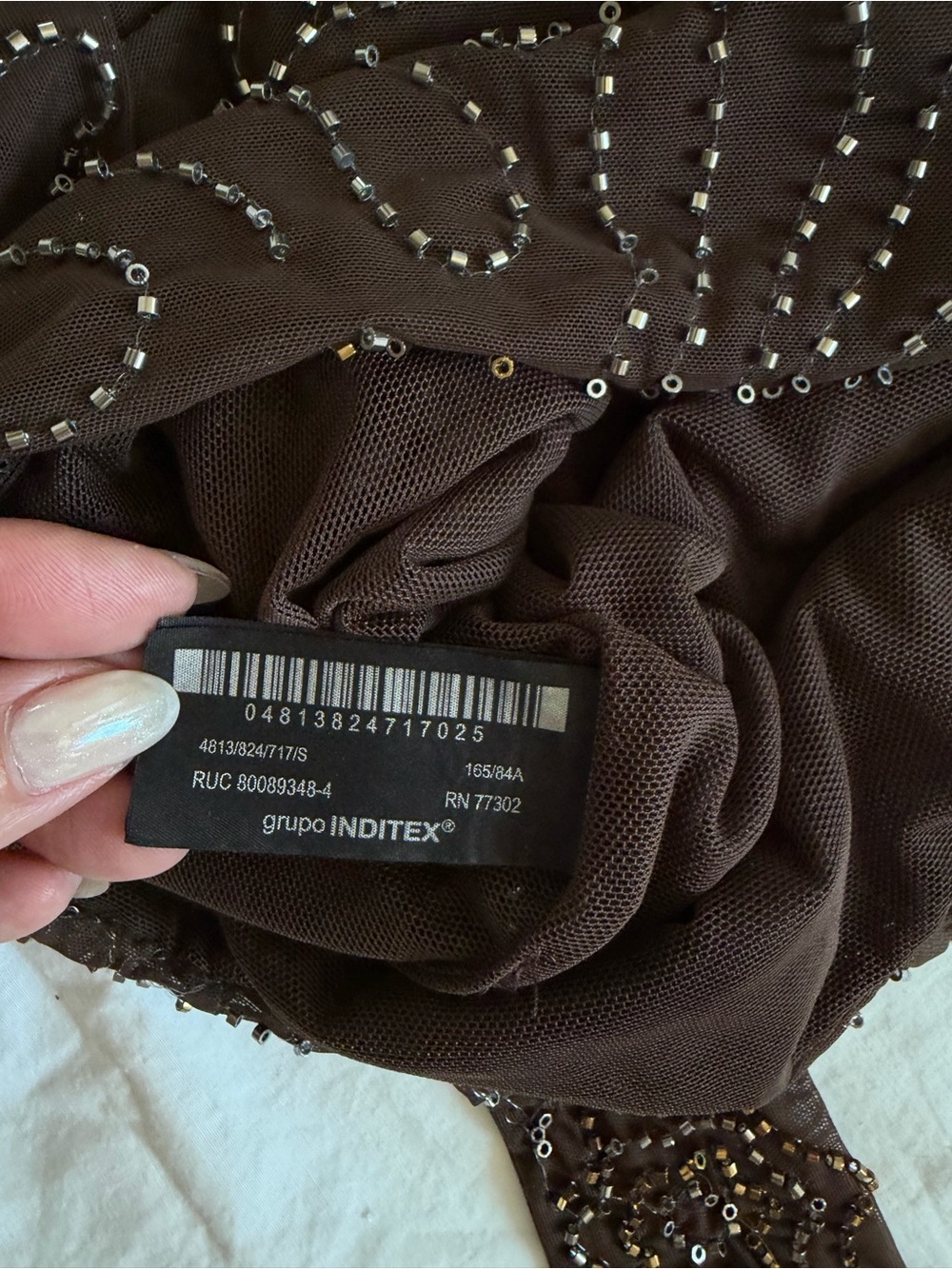 Zara Sequin-Embellished Top & Pants set in brown - Picture 16 of 16